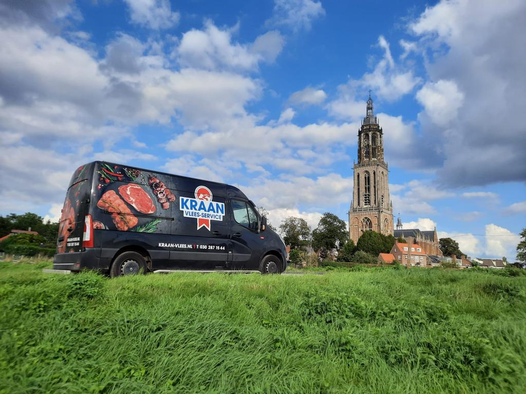 Bus van Kraan vlees-service